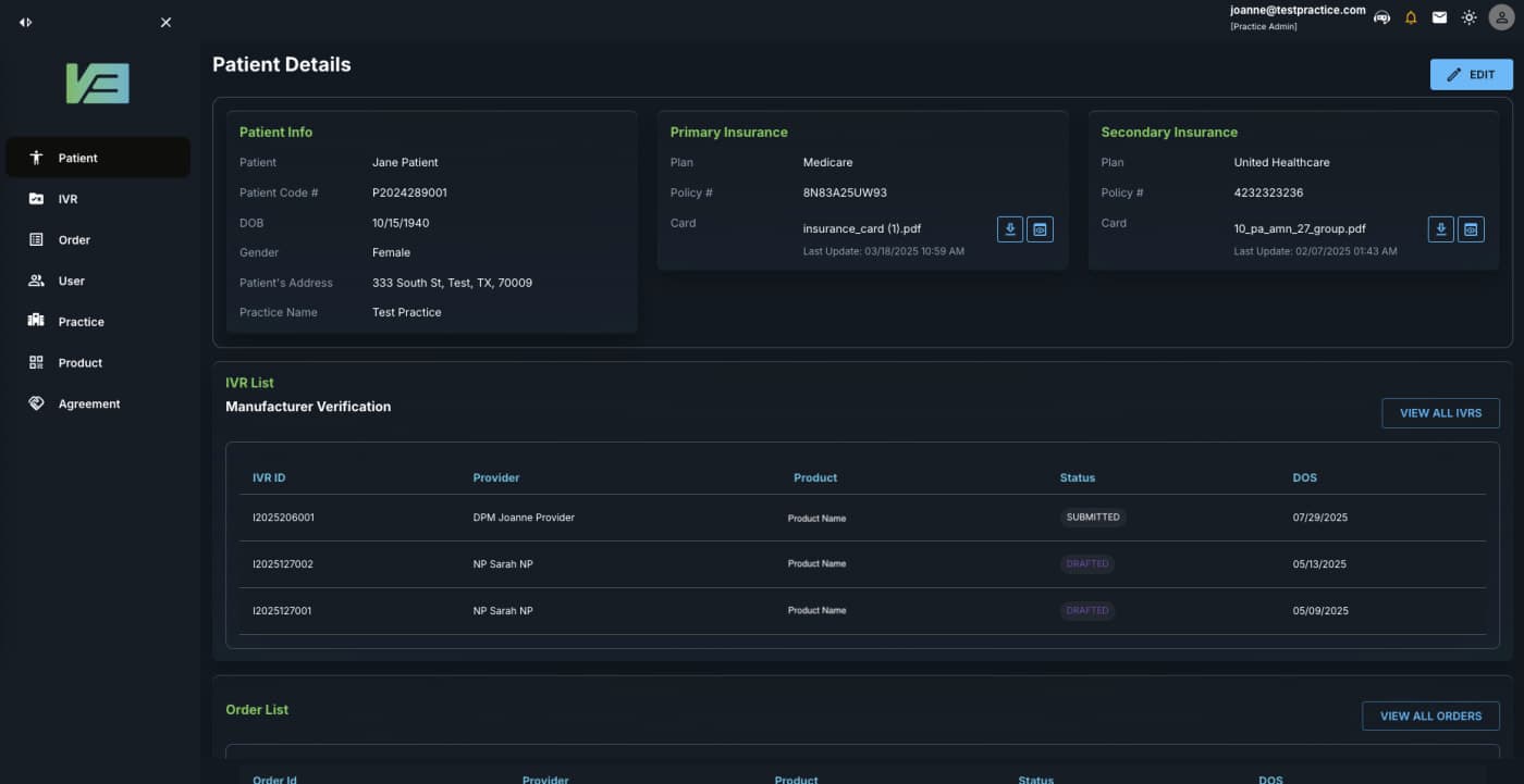 V3 Biomedical Platform Dashboard